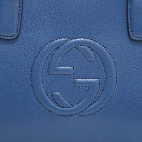 Gucci Soho 2way Umhängetasche Leder Navy P16002