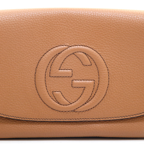 Gucci Soho Sac en cuir beige P16004