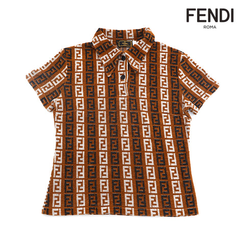 Fendi Zucchino Pil polo衬衫棕色P16021