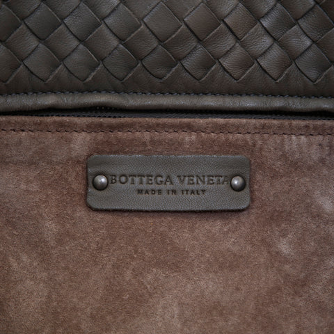 ボッテガヴェネタ BOTTEGAVENETA イントレチャート ハンドバッグ レザー グレー P16041