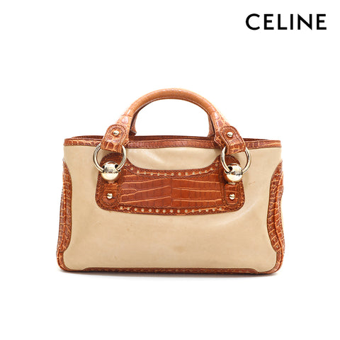 Celine Leder Handtasche Braun P16061