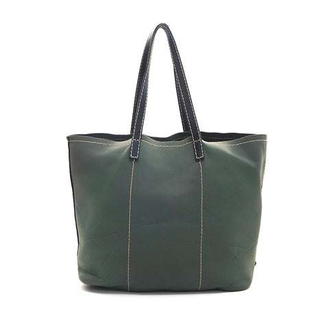 PRADA Logo Canvas Tote Bag Green P16064