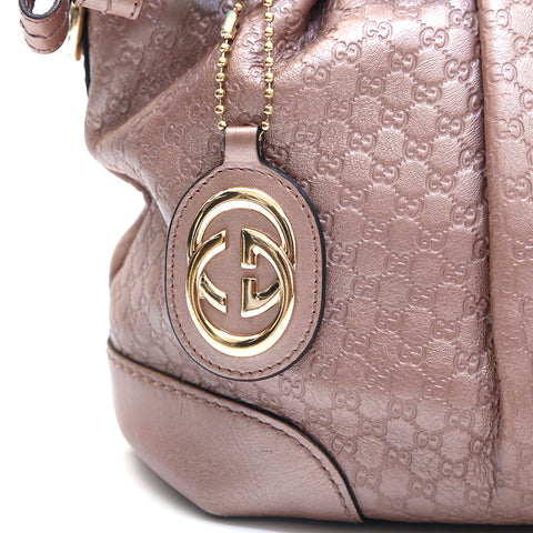 Gucci GG Shima Shoulder Bag Leather Pink P16096