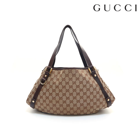 グッチ GUCCI GGキャンバス  ハンドバッグ ブラウン P16101