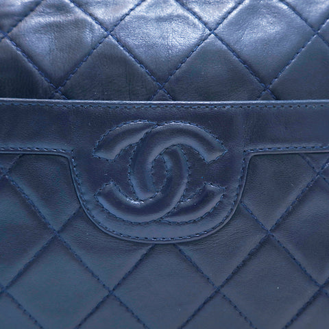 シャネル CHANEL マトラッセ フリンジ ショルダーバッグ レザー ブラック P16123