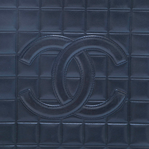 シャネル CHANEL チョコバー ココマーク ハンドバッグ レザー ブラック P16150