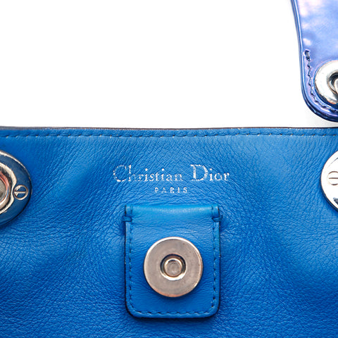 クリスチャンディオール Christian Dior ディオリッシモ 2way ショルダーバッグ レザー ブルー P16156