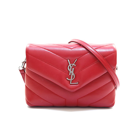 イヴ・サンローラン YVES SAINT LAURENT ロゴ ショルダーバッグ レザー ...