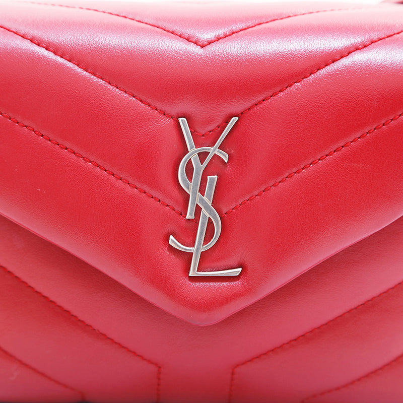 純正箱 Yves Saint Laurent サンローラン 赤 レザーショルダーバッグ