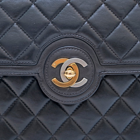 シャネル CHANEL パリ限定 マトラッセ ショルダーバッグ レザー ブラック P16163