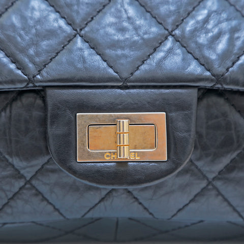 Chanel CHANEL 2.55 Matelasse Shoulder Bag Leather Black P16164