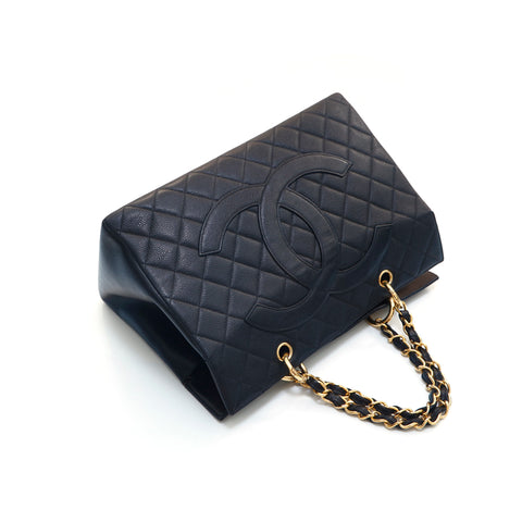 Chanel Caviar Skin Coco Mark Handtasche Leder Schwarz P16168