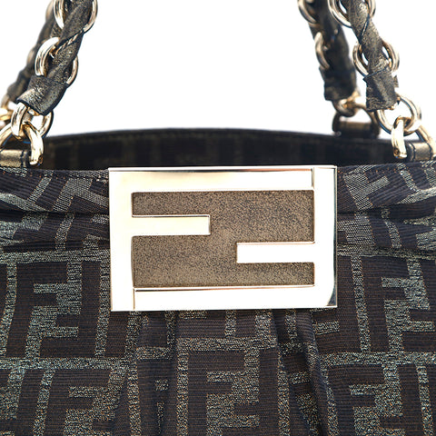 Fendi Zucca Meer Gradient Chain Brown Brown x Gold P16179