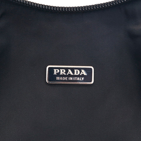 極美品 プラダ PRADA 三角ロゴ ナイロン ハンドバッグ ブラック P16180