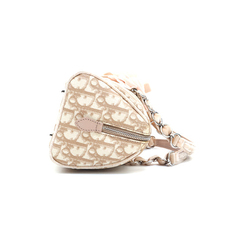 Christian Dior Trotter PVC Flower Chain Handbag Beige P16187