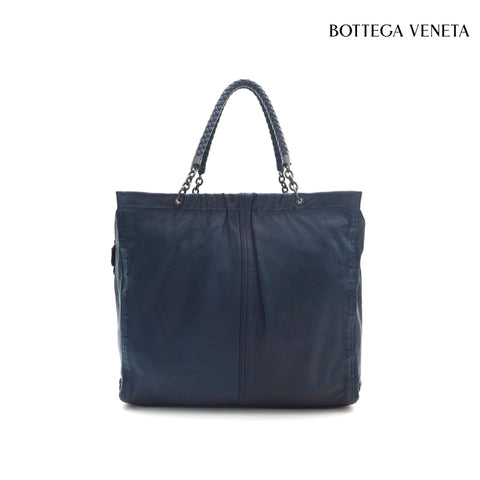 ボッテガヴェネタ BOTTEGAVENETA レザートート トートバッグ ネイビー P16198