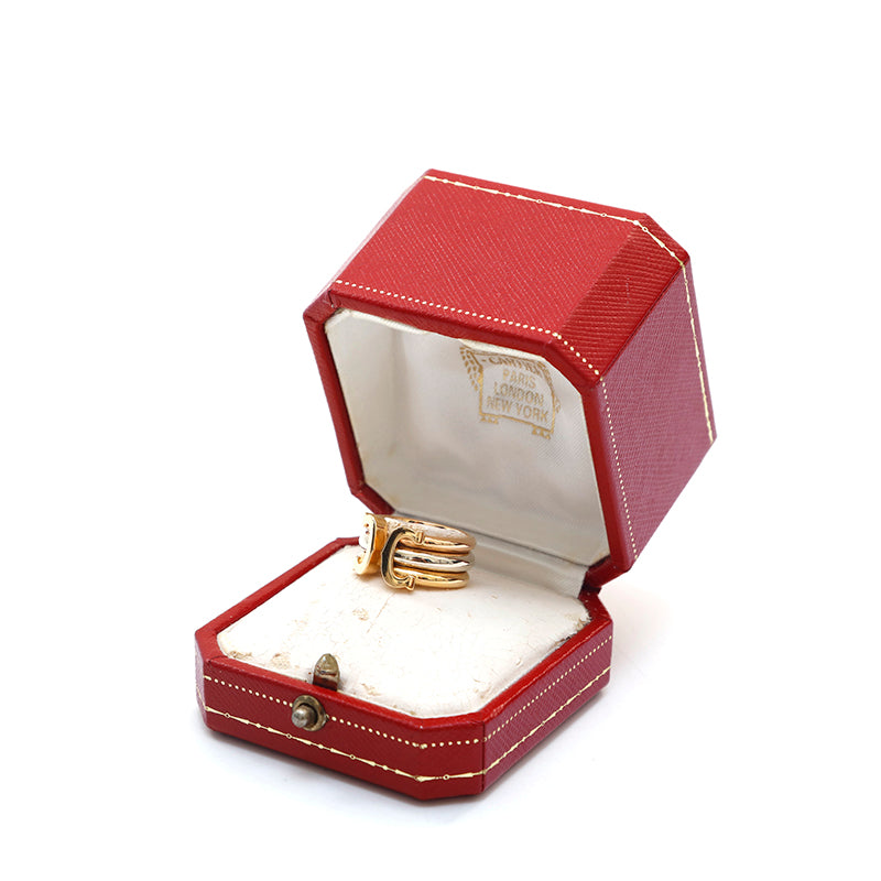 Cartier ゴールドトリニティリング　レッドジュエリーボックス Cartier ゴールドトリニティリング レッドジュエリーボックス