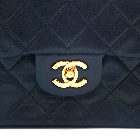 Chanel Chanel Matelasse Double rabat à rabat à volet Sac à épaule noire P16329