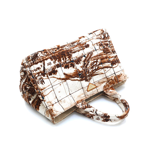 PRADA Kanapa BC Handbag White x Brown P16337