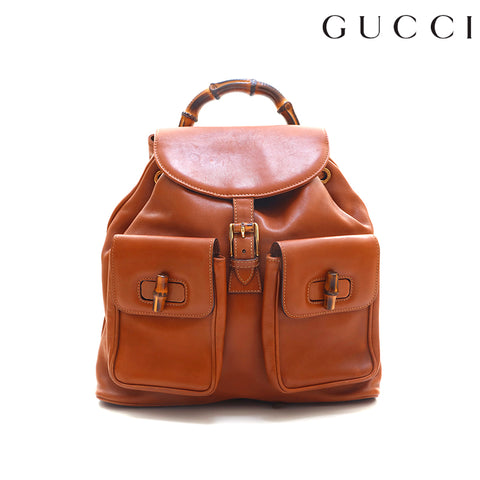 グッチ GUCCI バンブー リュック・デイパック ブラウン P16339 – NUIR ...