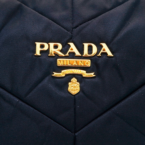 プラダ PRADA ロゴ ナイロン ハンドバッグ ブラック P16361