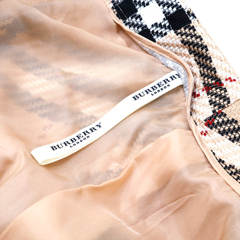 Burberry Nova检查外套裙子套件米色P16383