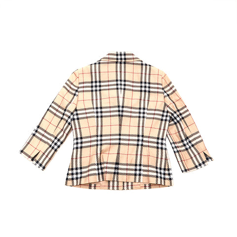 Burberry Nova检查外套裙子套件米色P16383