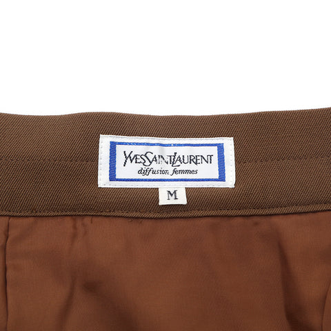 イヴ・サンローラン YVES SAINT LAURENT スーツ ジャケット スカート セットアップ ブラウン P16391