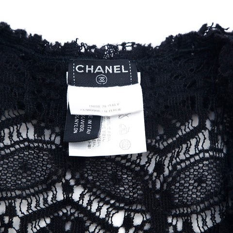 シャネル CHANEL レース カーディガン ブラック P16393