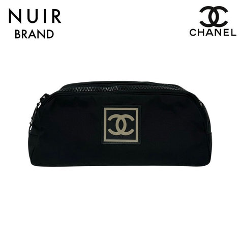 シャネル CHANEL スポーツライン セカンドバッグ ポーチ ブラック P16445