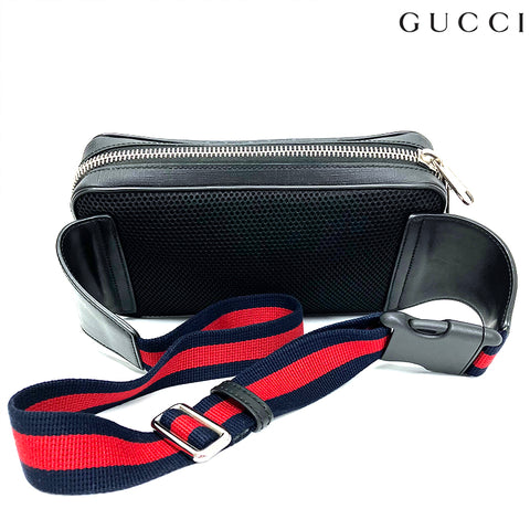 グッチ GUCCI GGキャンバス ウエストバッグ ブラック P16623