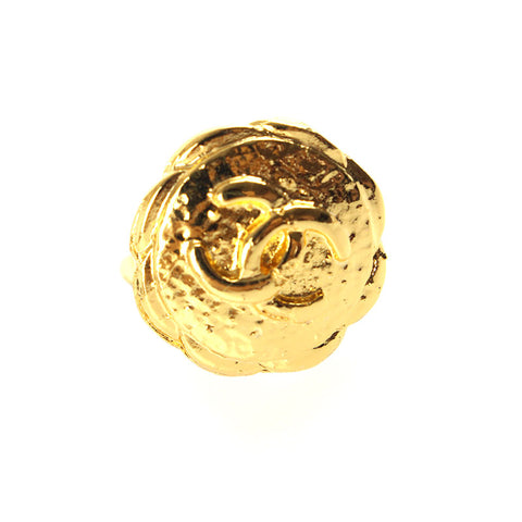 Chanel Chanel Coco Mark Flower Ohrring Gold P2624