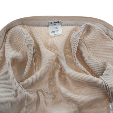 Chanel Chanel Cashmere Mixed Ensemble Cardigan Tops Pale Pink P2782