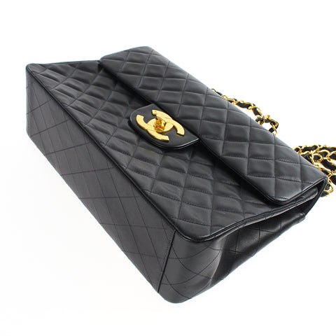 Chanel Decamatelasse Chain Shoulder Bag No. 3 Leather Black P2785