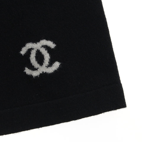 シャネル CHANEL カシミア ニット ココマーク バイカラー ポロシャツ 04A ブラック P2846