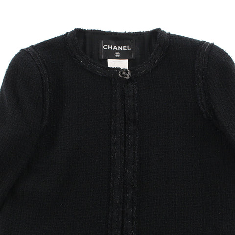 シャネル CHANEL ココマーク ハートモチーフ ツイード ジャケット 09C ブラック P2857