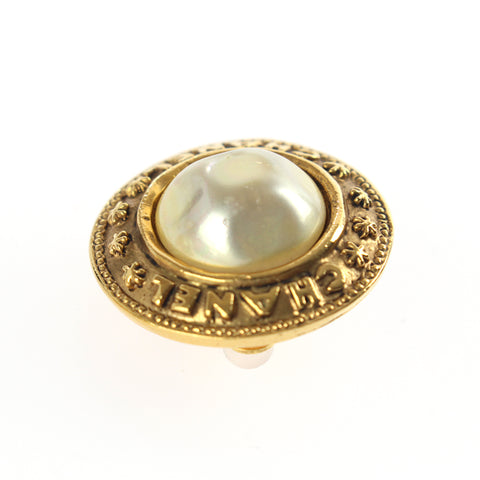 Chanel Chanel Coco Mark Pearl Ohrring Gold P2868