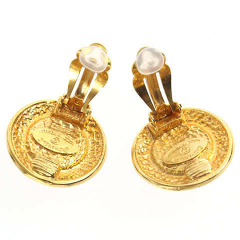 Chanel CHANEL Coco Mark Pearl Earring Gold P2868