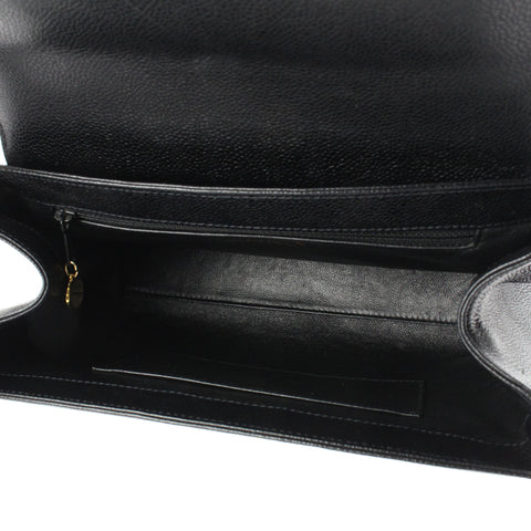 香奈儿香奈儿（Chanel Chanel）转锁手袋半肩带5th Leather Black P2915