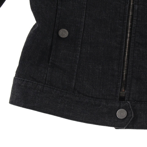 Chanel CHANEL Denim Knit Jacket Skirt Setup Black P2941