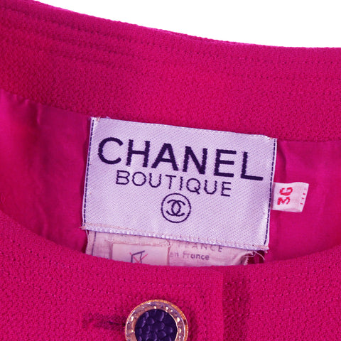 シャネル CHANEL ツイード ジャケット スカート セットアップ ピンク P2945