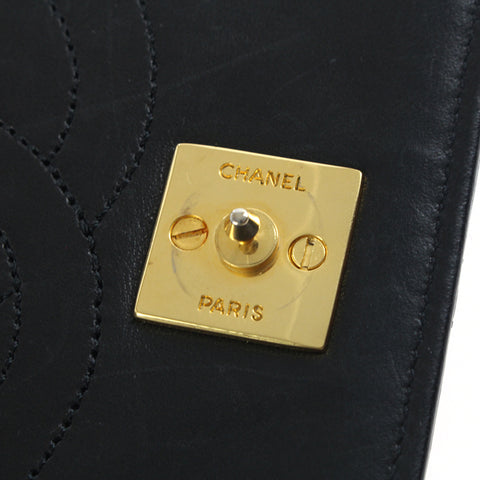 シャネル CHANEL マトラッセ フルフラップ チェーン ショルダーバッグ 3番台 レザー ブラック P2998