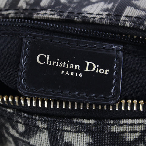 クリスチャンディオール Christian Dior トロッター ミニ ハンドバッグ エナメル ブラック P3013