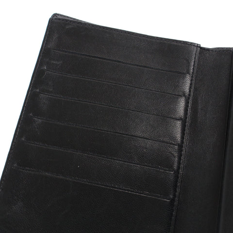 シャネル CHANEL キャビアスキン ココマーク がま口 二つ折り財布 5番台 レザー ブラック P3102
