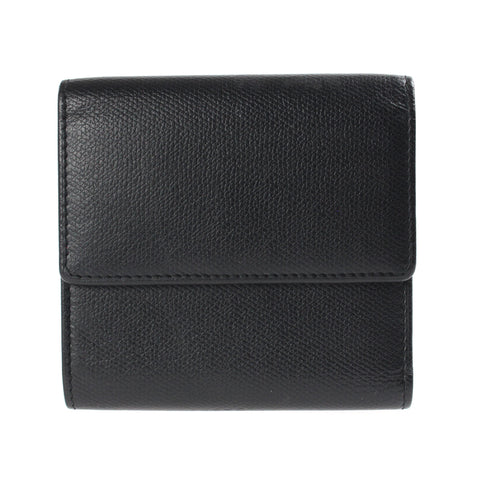 Chanel chanel coco bouton pliant portefeuille 2 en cuir noir p3104