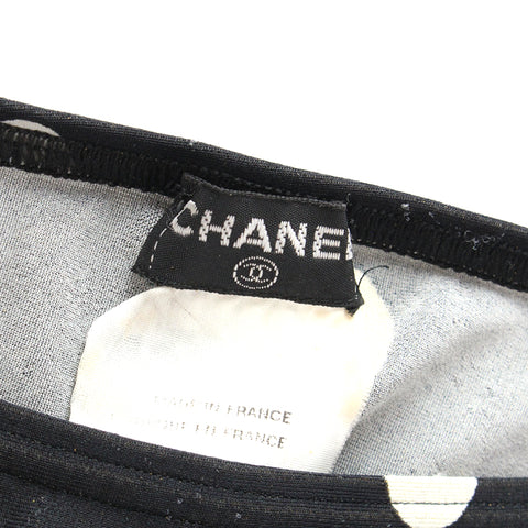 シャネル CHANEL ドット ココマーク ベアトップ ワンピース ブラック P3139