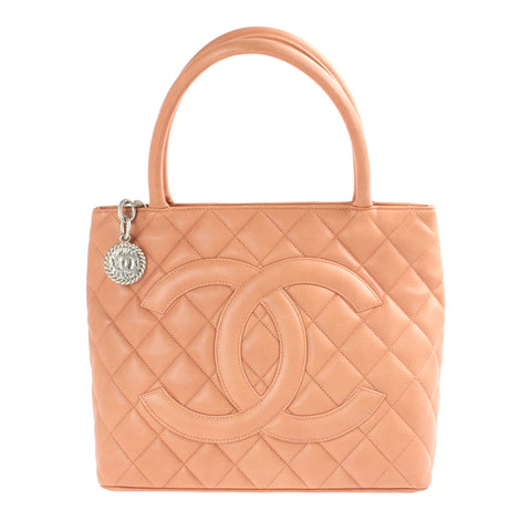 Chanel Caviar Skin Coco -Marke Nachdrucktasche Handtasche Nr. 12 Leder Pink P3165