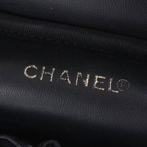 シャネル CHANEL キャビアスキン ココマーク バニティ ハンドバッグ レザー ブラック P3184