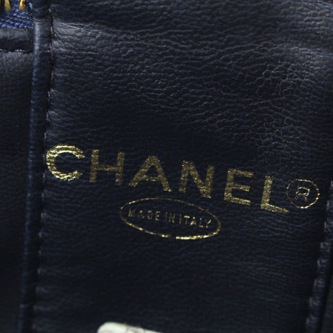 シャネル CHANEL デニム バニティ ハンドバッグ 4番台 ブルー P3190