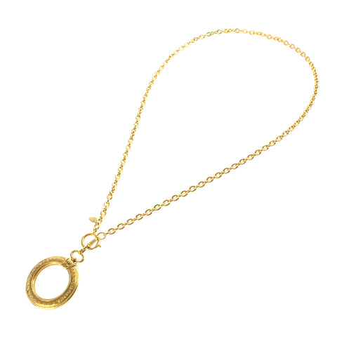Chanel CHANEL Cocomark Loupe Necklace Gold P3246